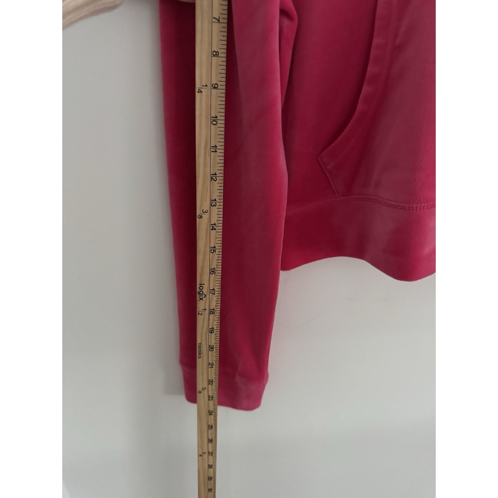 Juicy Couture‎ L, XL Velour Vixen Pink Bling Cropped Low Rise Tracksuit NWT - Picture 9 of 13
